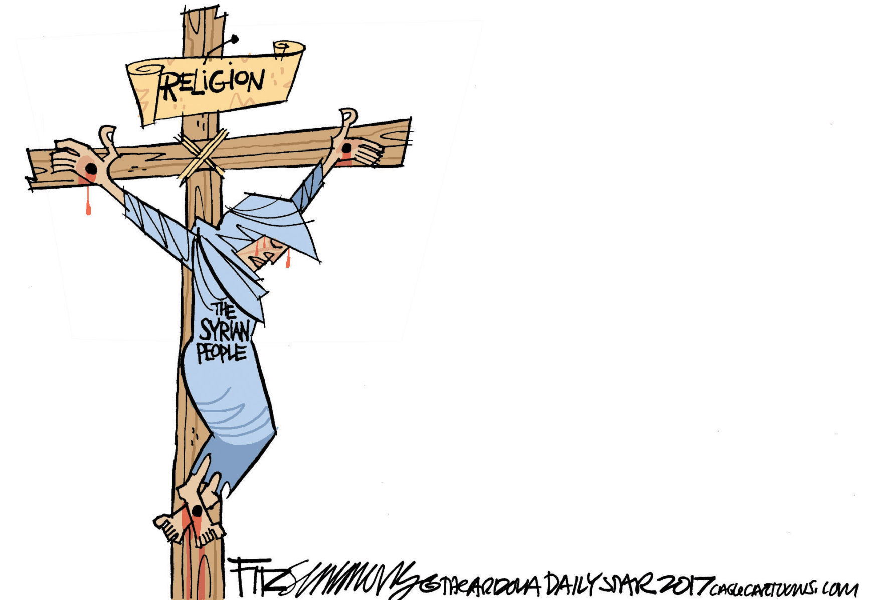 Daily Fitz Cartoon: Crucifixion 2017